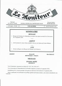 (2018-09-20) Order Appointing Jimmy Albert Chief of Staff to the Prime Minister, with Ministerial Rank