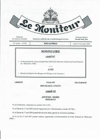 (2018-11-12) Order Appointing Joseph Frantz Nicolas Director General of the National Education Fund (FNE)