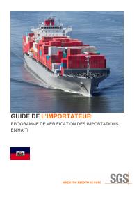 Importer's Guide: Haiti Import Verification Programme