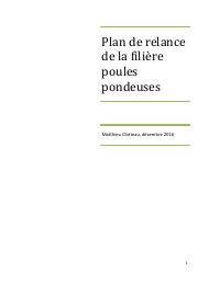 Recovery Plan for the Laying-Hen Value Chain in Haiti