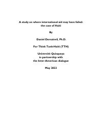 (2022-05) A Study on Where International Aid May Have Failed: The Case of Haiti