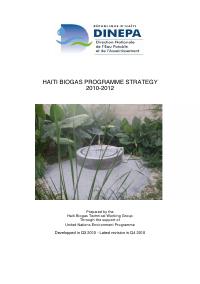 Haiti Biogas Programme Strategy 2010-2012