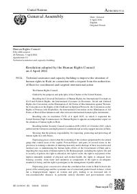Technical Assistance and Capacity-Building to Improve the Human Rights Situation in Haiti (A/HRC/RES/55/24)