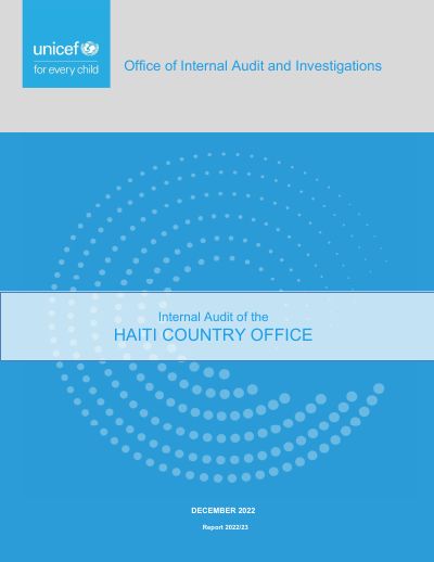 Report 2022/23: Internal Audit of the UNICEF Haiti Country Office