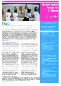(2015) Humanitarian Action for Children 2015: Haiti