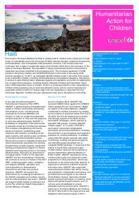 (2017) Humanitarian Action for Children 2017: Haiti