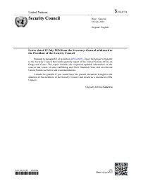 (2024) UNODC Security Council Quarterly Report