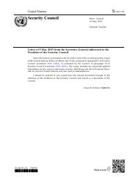 (2025-05) UNODC Security Council Periodic Report, May 2025