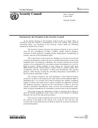 Statement by the President of the Security Council on Haiti, S/PRST/2009/4