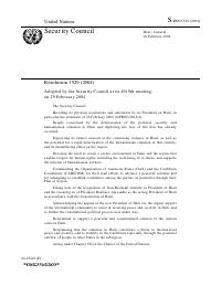 Security Council Resolution 1529 (2004)