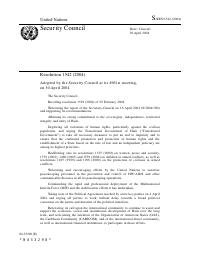 Security Council Resolution 1542 (2004)
