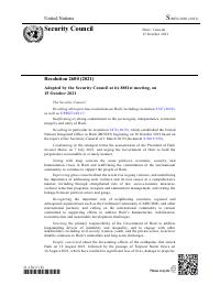 (2021-10) Security Council Resolution 2600 (2021)