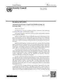 (2023-10) Security Council Resolution 2699 (2023)