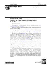 (2024-07) Security Council Resolution 2743 (2024)