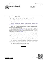 (2025-07) Security Council Resolution 2785 (2025)