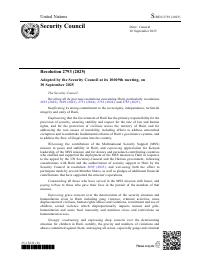 (2025-09) Security Council Resolution 2793 (2025)