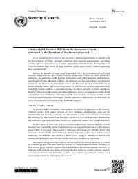 (2022-10) Opsyon pou plis sipò sekirite bay Polis Nasyonal d'Ayiti : lèt 8 oktòb 2022 Sekretè Jeneral la voye bay Prezidan Konsèy Sekirite a (S/2022/747)