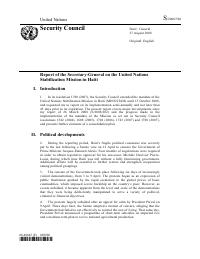 (2008-08) MINUSTAH - Report of the Secretary-General on the United Nations Stabilization Mission in Haiti (S/2008/586)