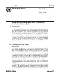 (2010-09) MINUSTAH - Report of the Secretary-General on the United Nations Stabilization Mission in Haiti (S/2010/446)