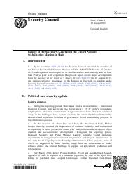(2013-08) MINUSTAH - Report of the Secretary-General on the United Nations Stabilization Mission in Haiti (S/2013/493)