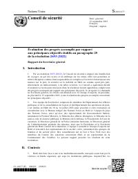 Assessment of Progress Against the Benchmarks in Resolution 2653 (2022), S/2023/677