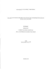 (2010-03) Dilemmas and Stakes of Privatising Public Enterprises for the Haitian State