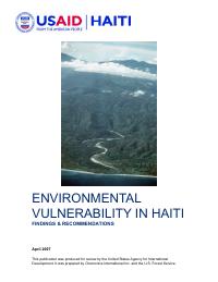 Environmental Vulnerability in Haiti: Findings and Recommendations