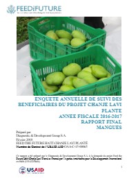 (2018) Annual Follow-up Survey of Beneficiaries of the Chanje Lavi Plantè Project, Fiscal Year 2016-2017: Final Report - Mangoes