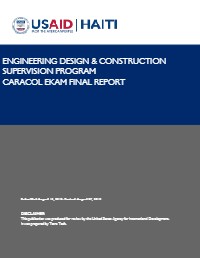 (2018) Engineering Design & Construction Supervision Program: Caracol EKAM Final Report