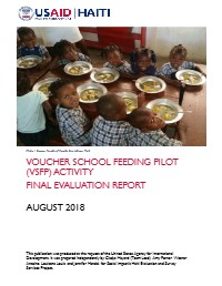 (2018) Rapport final d'évaluation de l'activité pilote d'alimentation scolaire par voucher (VSFP)