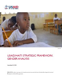 (2020) USAID/Haiti Strategic Framework Gender Analysis