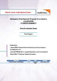 (2021) Rapport initial de l'évaluation finale du programme EFSP de WV Haïti à La Gonâve