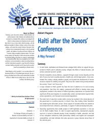 (2009) Haïti après la conférence des bailleurs : une voie à suivre (Rapport spécial 232)