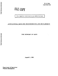 (1954) The Economy of Haiti