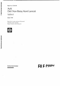 Ayiti: Defi Nan Batay Kont Lamizé, Volim I (Haitian Creole edition)