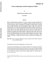 (2007) Factors Impacting Youth Development in Haiti