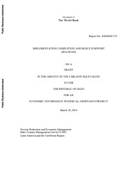 (2010) Economic Governance Technical Assistance Project