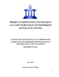 (2011-06) Study on the Extent of Corruption Among Private Firms Doing Business with the Haitian State