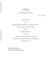 Project Paper on Additional Financing (Report No. 89420-HT)
