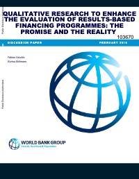 (2016) Qualitative Research to Enhance the Evaluation of Results-Based Financing Programmes: The Promise and the Reality
