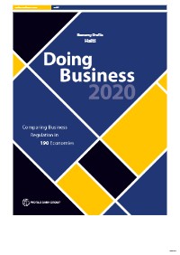 (2020) Economy Profile Haiti - Doing Business 2020