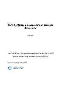 (2024-04) Haiti: Strengthening Customs in a Context of Insecurity