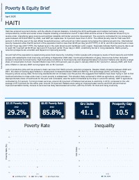 (2025) Note sur la Pauvreté et l'Équité en Haïti